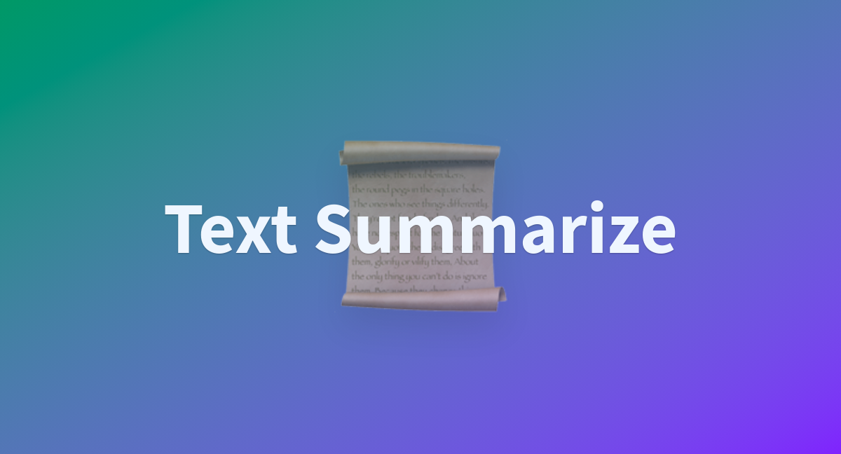 Text Summarize A Hugging Face Space By MFawad