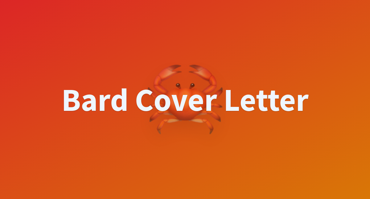 google bard cover letter