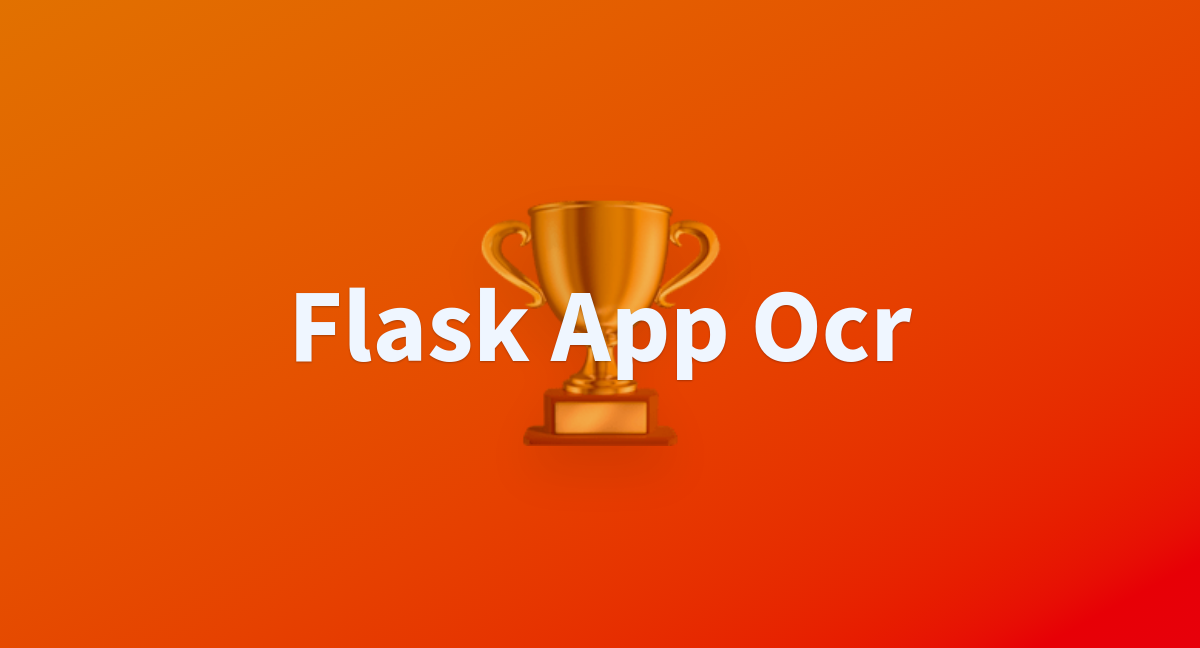 Flask App Ocr - a Hugging Face Space by WaiYanLynn image.
