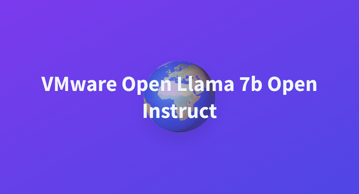 Welcometotheclub Vmware Open Llama B Open Instruct At Main