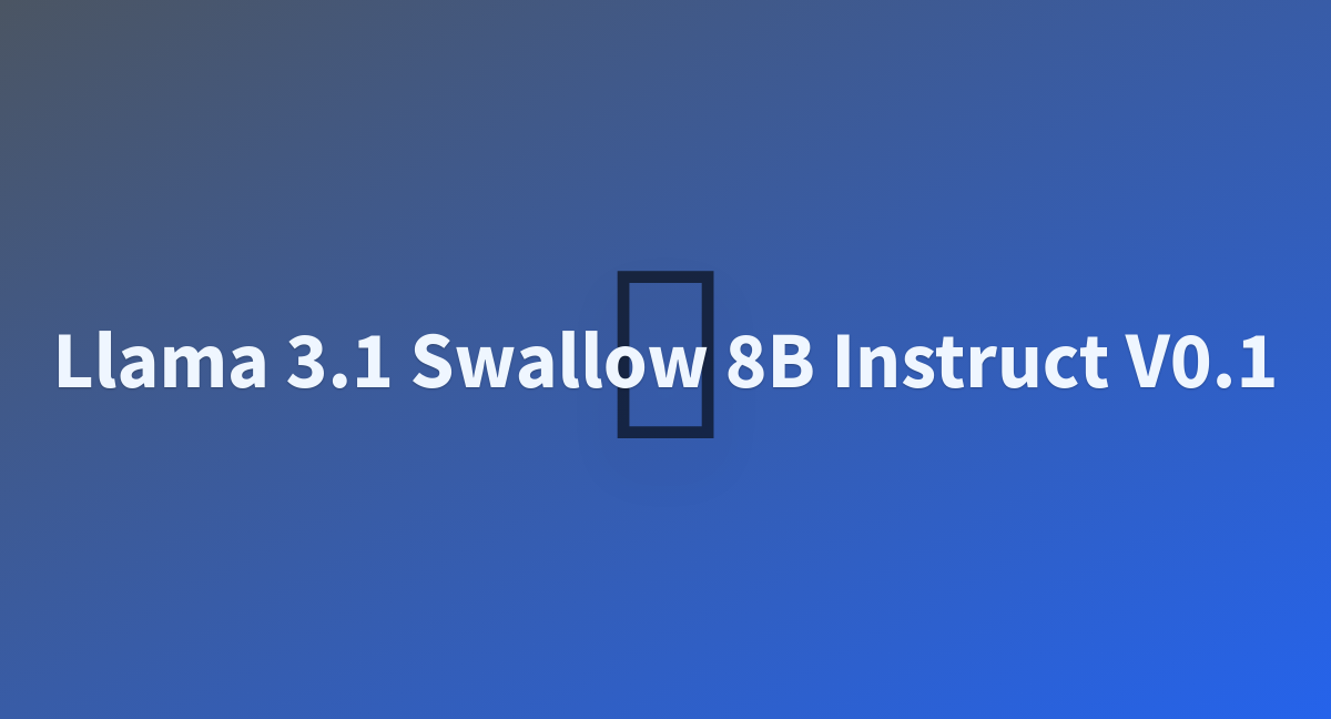 Llama 3 Swallow 8B Instruct V0.1 - A Hugging Face Space By Alfredplpl