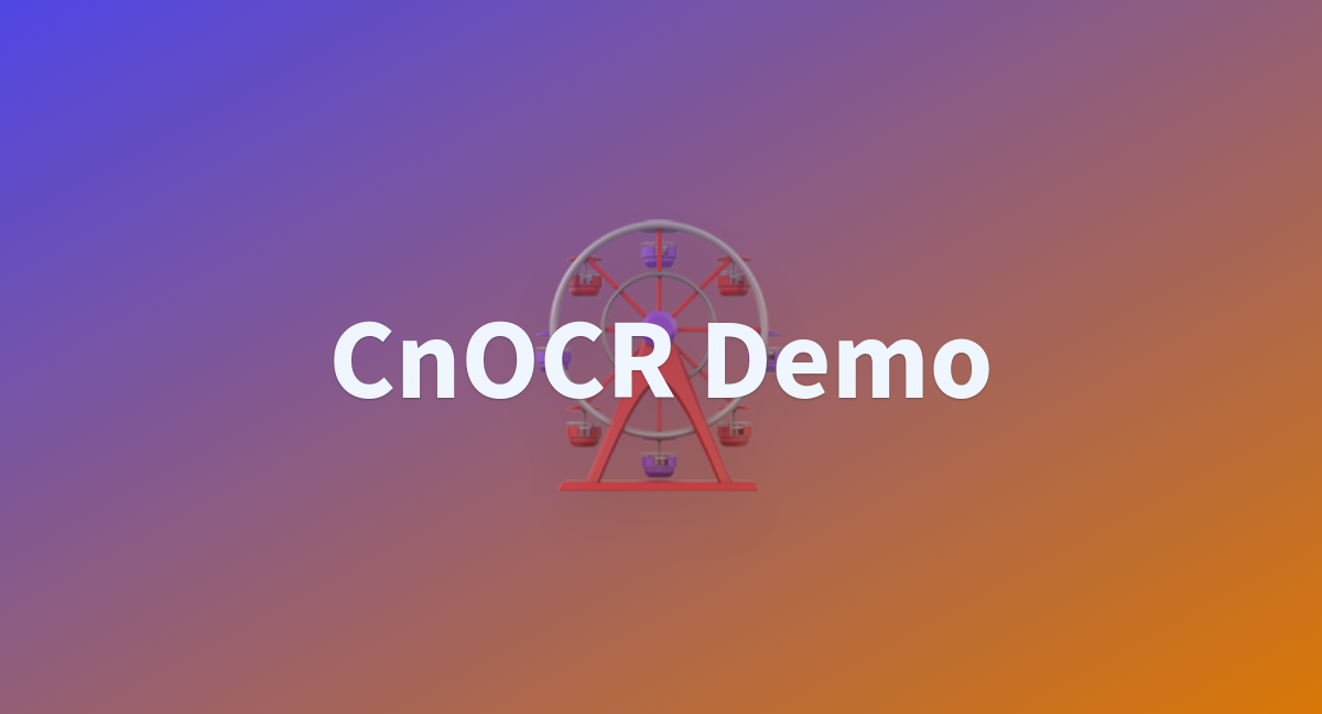CnOCR Demo - a Hugging Face Space by breezedeus