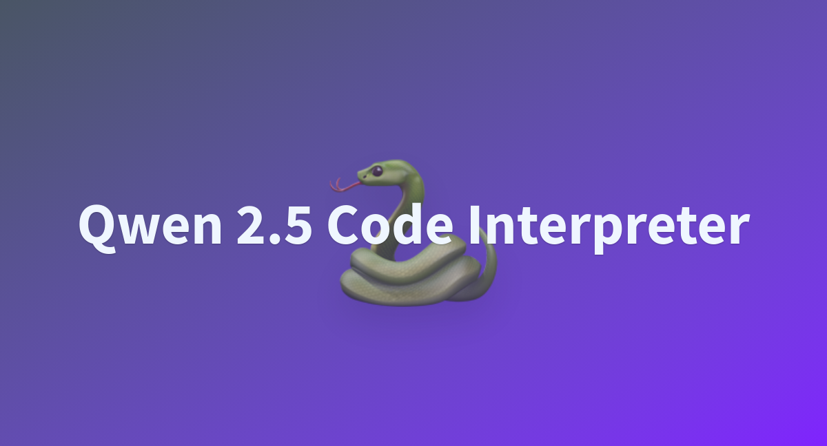 Qwen 2.5 Code Interpreter - a Hugging Face Space by cfahlgren1