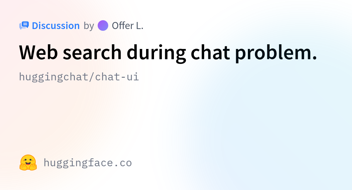 huggingchat/chat-ui · Web search during chat problem. image.