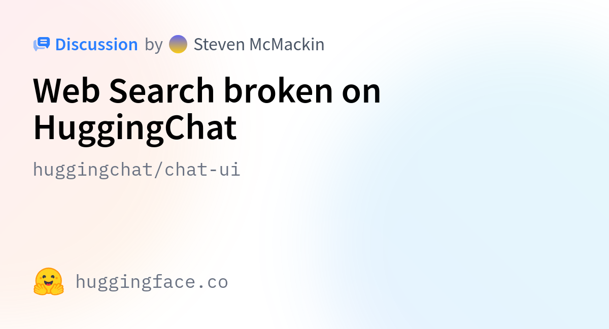 huggingchat/chat-ui · Web Search broken on HuggingChat