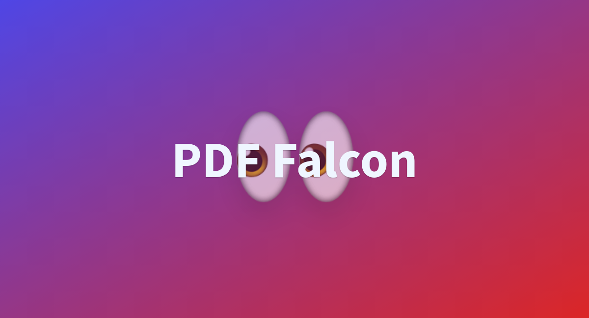 Pdf Falcon A Hugging Face Space By Itsmeadarsh