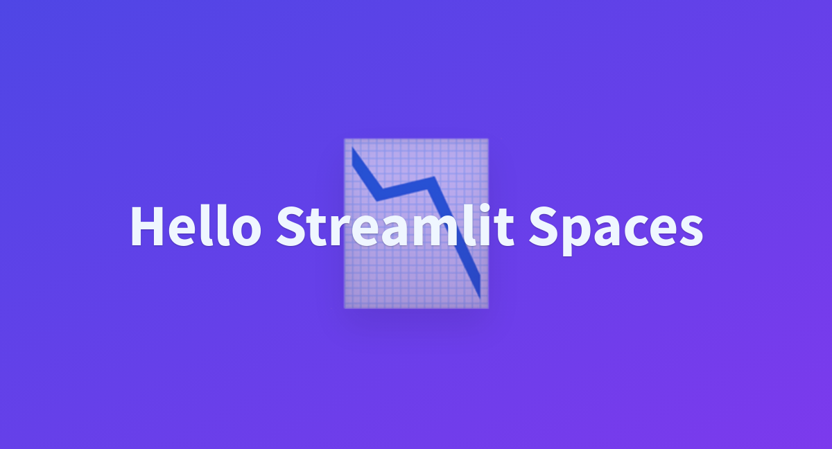 Hello Streamlit Spaces A Hugging Face Space By Jdestories