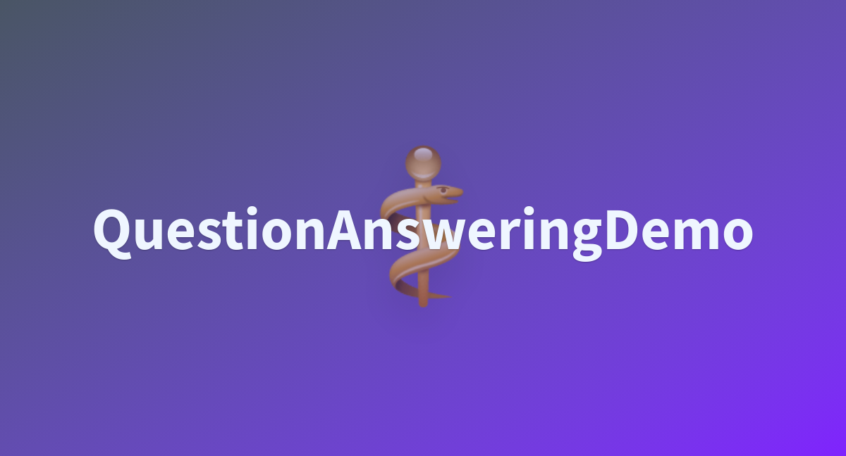 QuestionAnsweringDemo - A Hugging Face Space By Obss