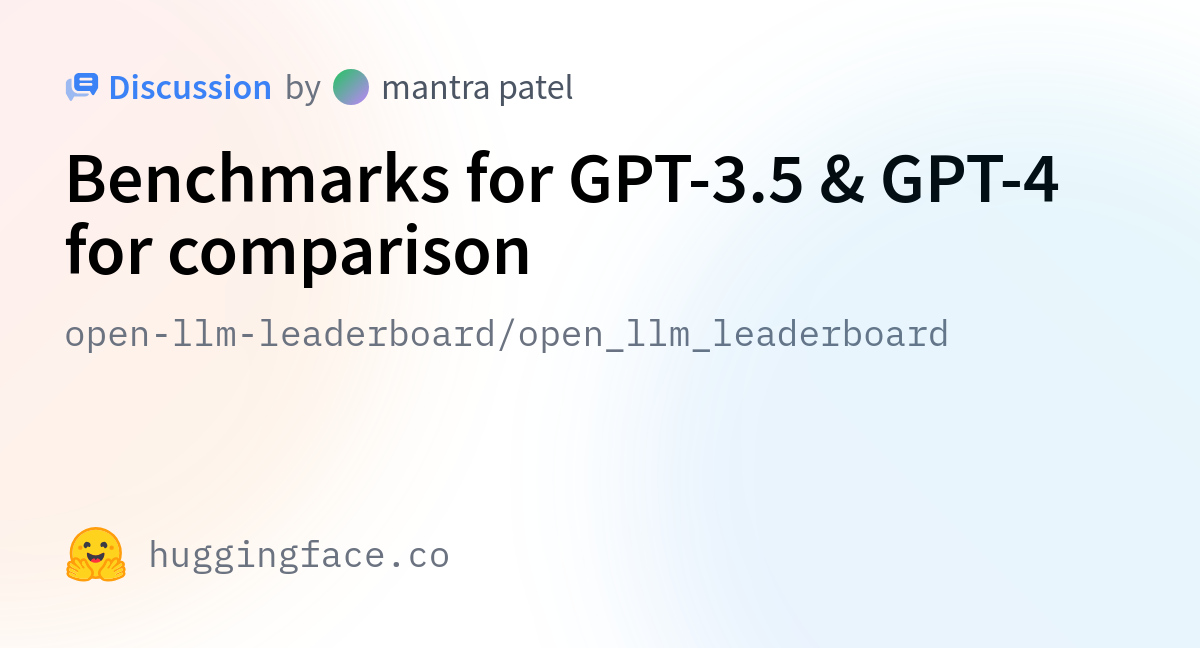 Open-llm-leaderboard/open_llm_leaderboard · Benchmarks For GPT-3.5 ...