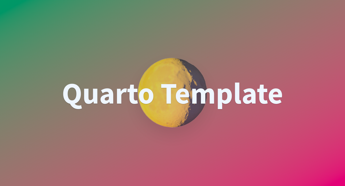 posit/quarto template · Discussions posit/quarto template · Discussions