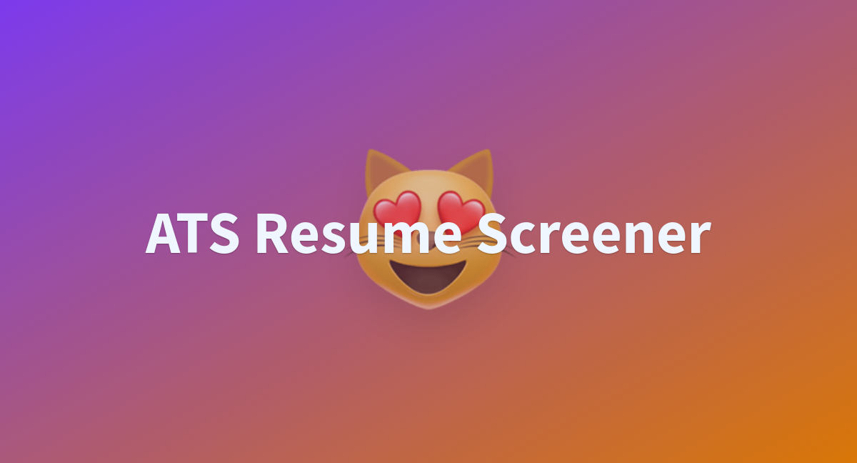 ATS Resume Screener - a Hugging Face Space by santu24