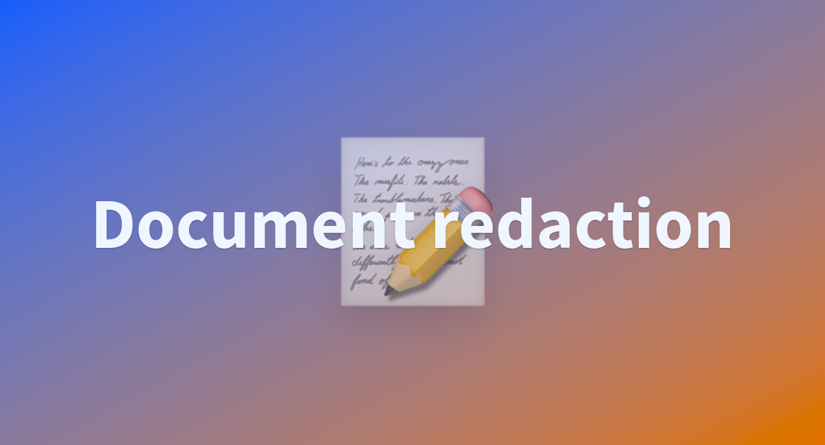 Document redaction - a Hugging Face Space by seanpedrickcase