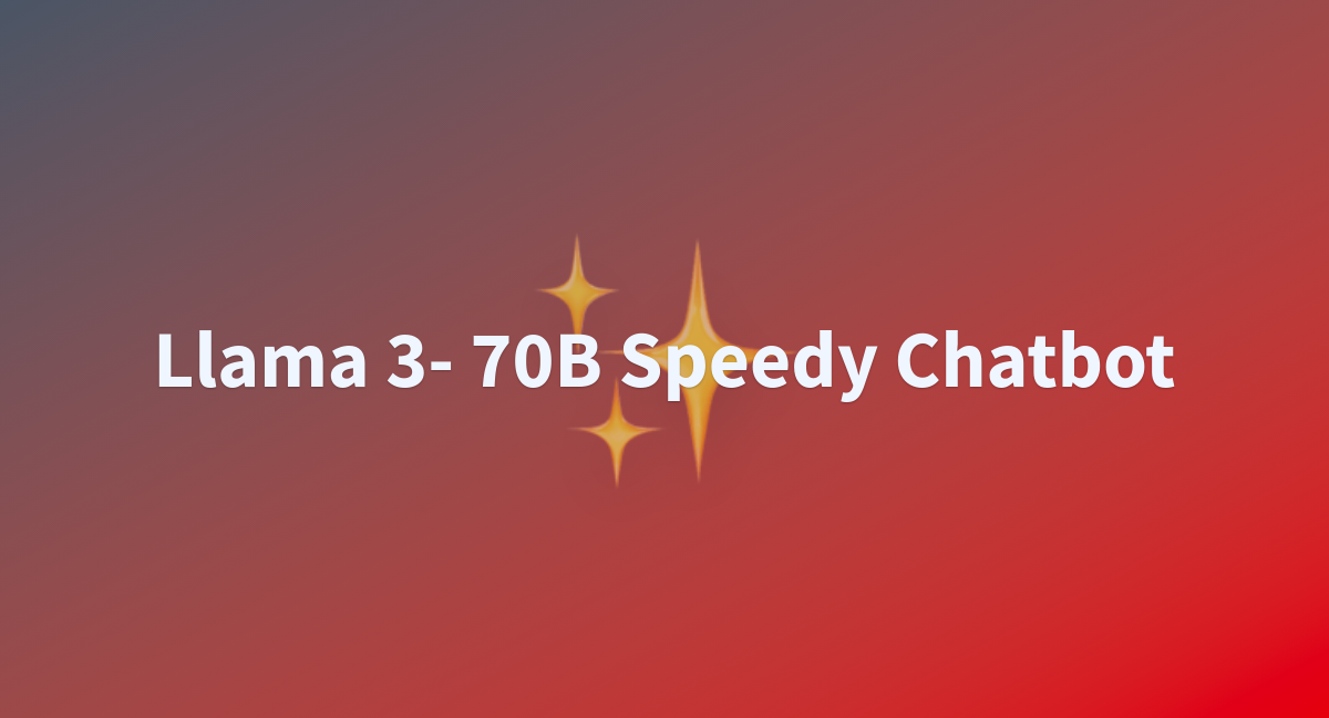 llama 3 70b chatbot