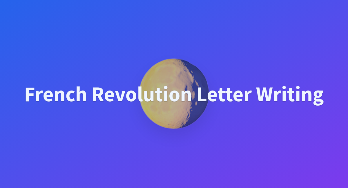 french revolution letter assignment