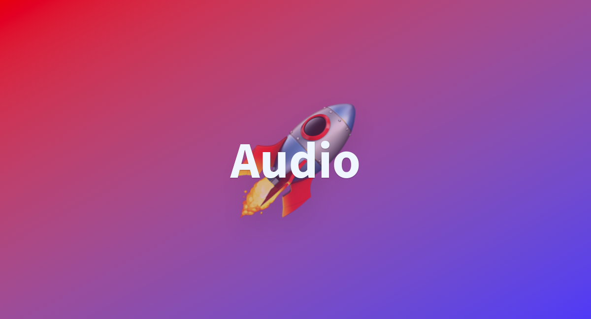 Audio a hugging face space by zting